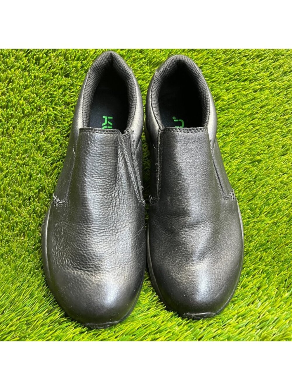 Kuru Kivi 2 Mens Size 8 Triple Black Classic Walking Leather Slip-On Shoes